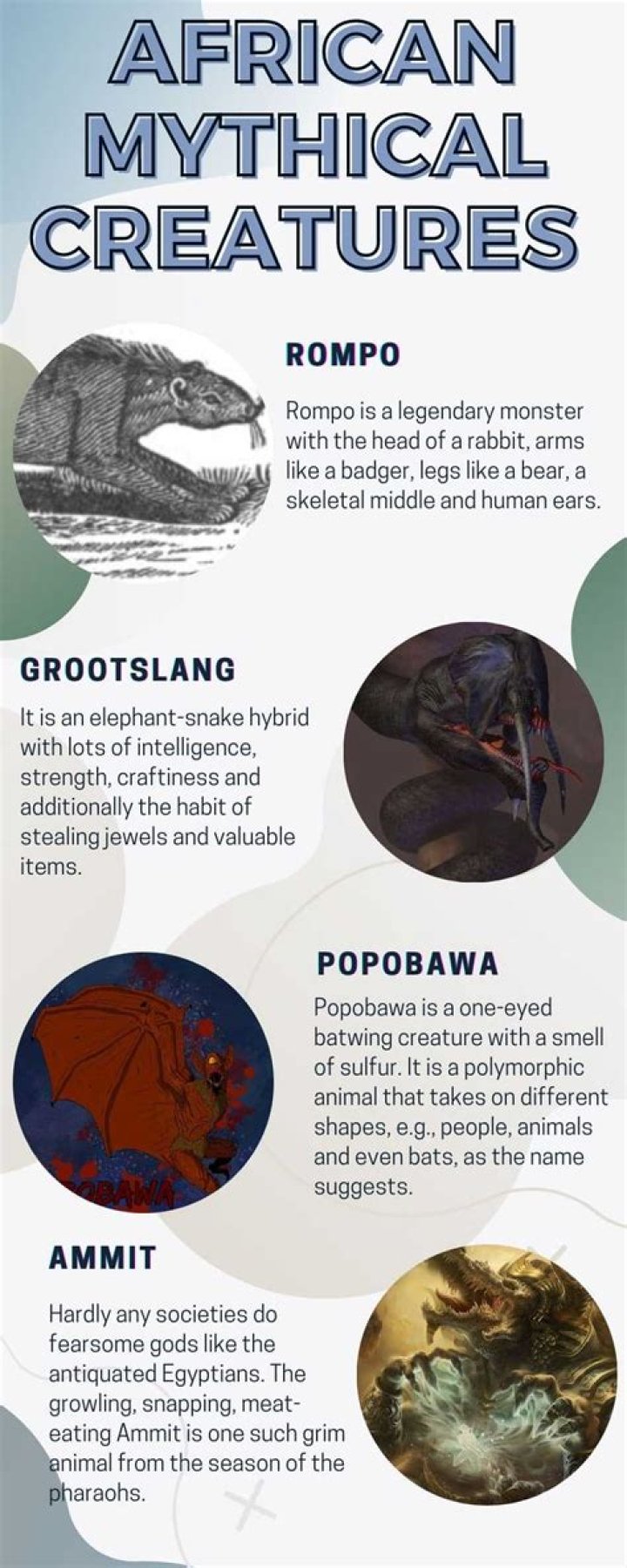 12 African mythical creatures and their legends, folklore Tuko.co.ke