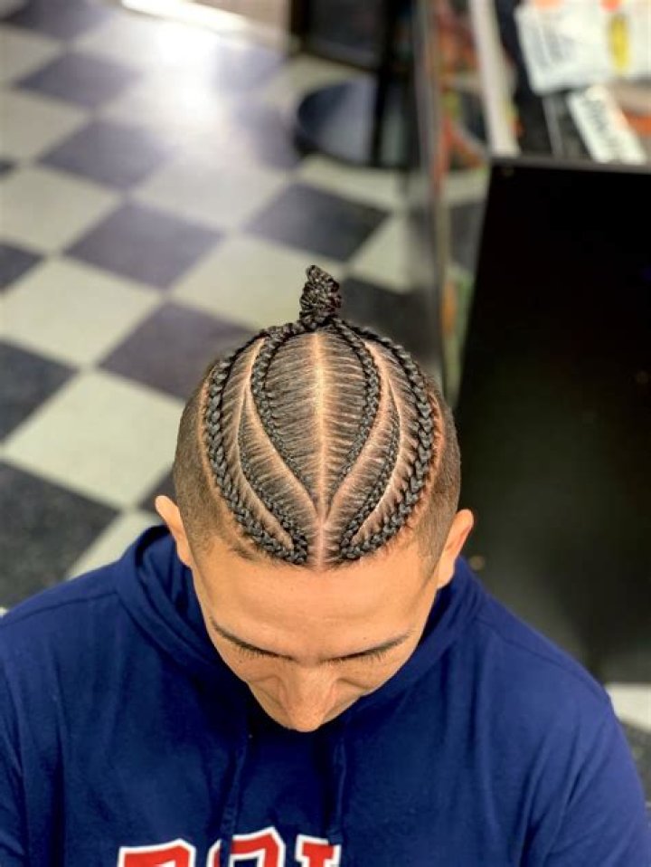 Braids braidsformen 4 Man Bun Braids Mens braids hairstyles, Cornrow