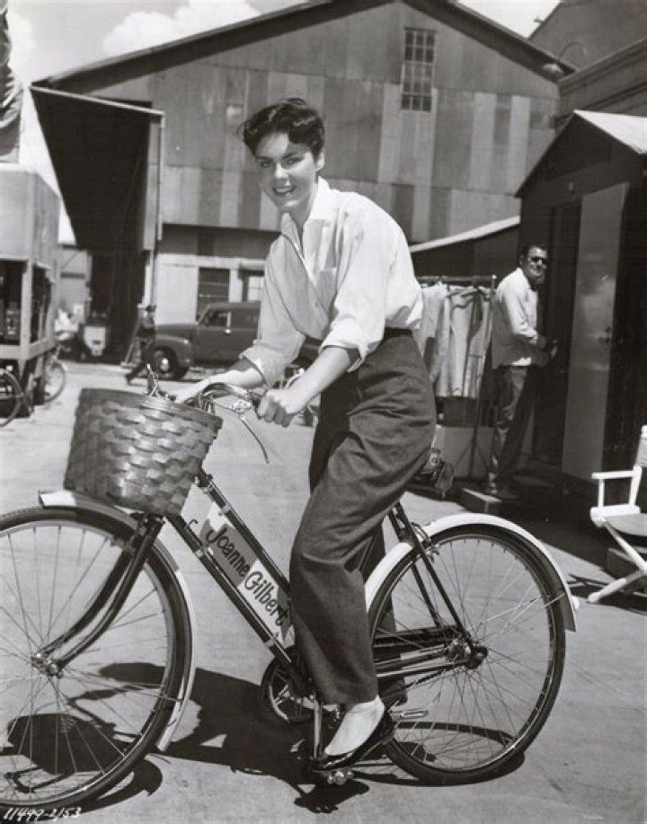 Joanne Gilbert rides a bike, eponymously