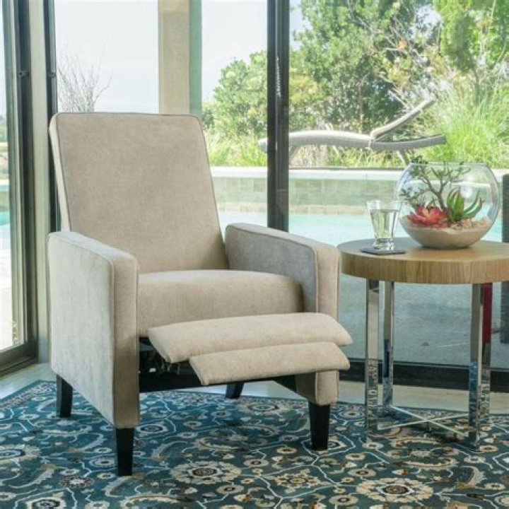 Lindqvist Contemporary Beige Fabric Slim Recliner Chair, 1 unit Kroger