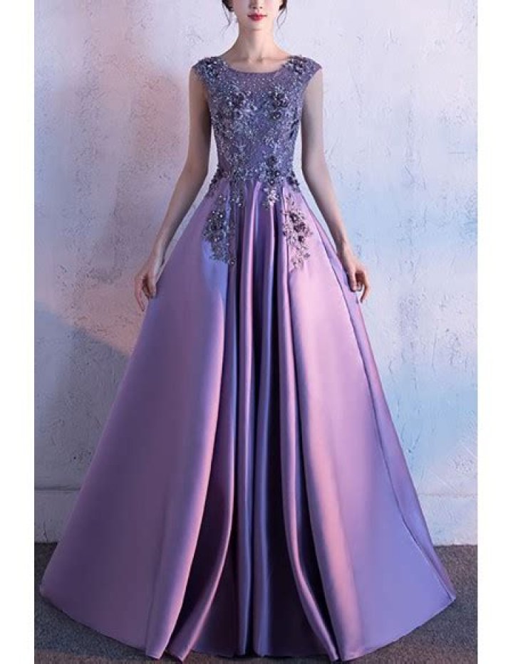 Satin Prom Dress with Beaded Bodice Jules and Cleo D24NY22004